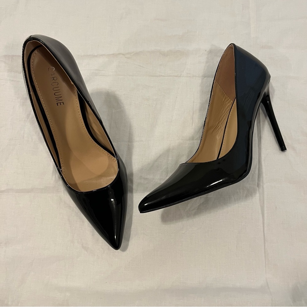 Womens pumps slip on high heels with pointed toe | size 9